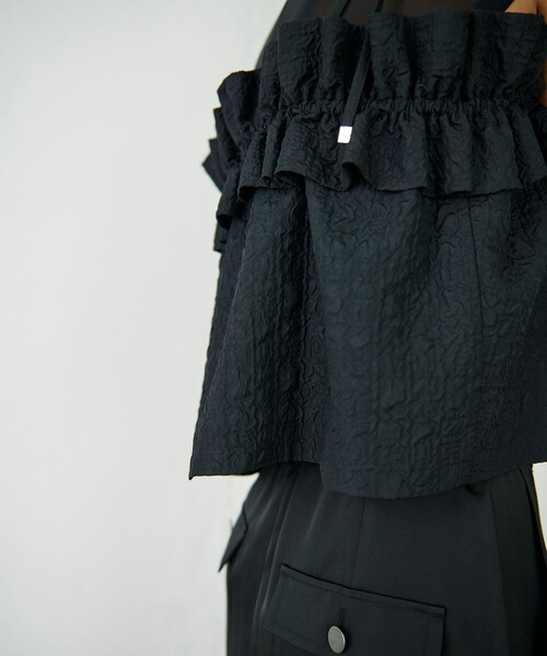 GRACE CONTINENTAL（グレースコンチネンタル）の「ビスチェチュールトップ（その他トップス・レディース・ホワイト/ブラック・36）」の17枚目の写真