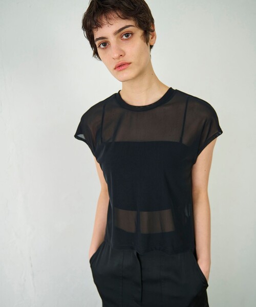 GRACE CONTINENTAL（グレースコンチネンタル）の「ビスチェチュールトップ（その他トップス・レディース・ホワイト/ブラック・36）」の18枚目の写真