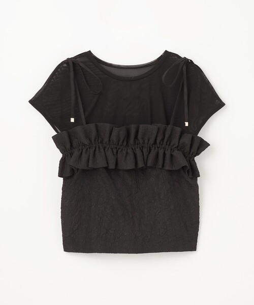 GRACE CONTINENTAL（グレースコンチネンタル）の「ビスチェチュールトップ（その他トップス・レディース・ホワイト/ブラック・36）」の20枚目の写真