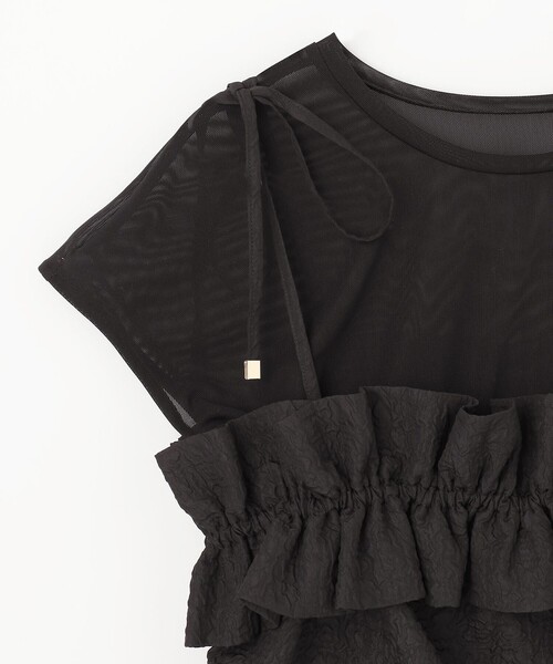 GRACE CONTINENTAL（グレースコンチネンタル）の「ビスチェチュールトップ（その他トップス・レディース・ホワイト/ブラック・36）」の22枚目の写真