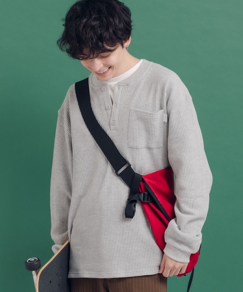 MUHET（ミュエータ）の「ワッフルヘンリーネックロンT（Tシャツ