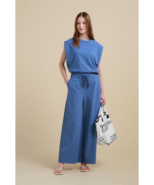 PINKY&DIANNE（ピンキーアンドダイアン）の「◆[THE HOLIDAY CLOSET]コットンジャージーワイドパンツ（その他パンツ・レディース・ブルー/ブラック・38/36）」の9枚目の写真