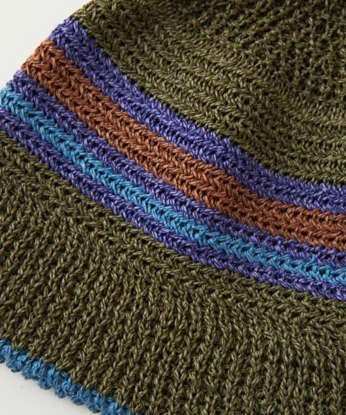 WHITE MOUNTAINEERING(ホワイトマウンテニアリング)の「WASHI PAPER BUCKET HAT(ハット・メンズ・カーキ/パープル/ブラウン・FREE)」の6枚目の写真