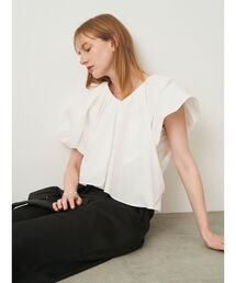 ELENDEEK | アシメバルーンクロップドブラウス(シャツ/ブラウス)