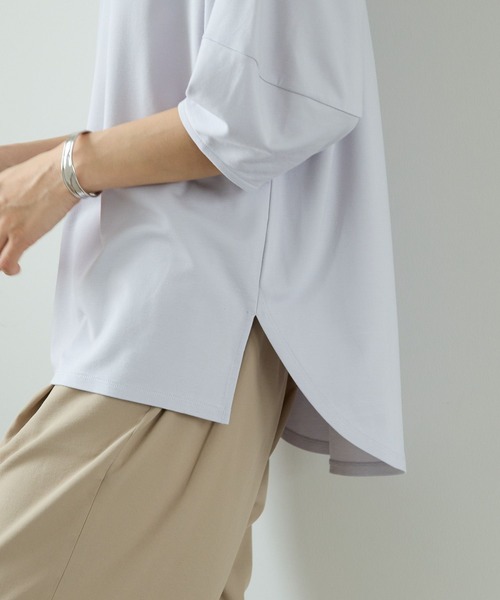 Elura(エルーラ)の「ドレスアップ袖コンプルオーバー(Tシャツ/カットソー・レディース・ホワイト/ライトグレー/ピンクベージュ/ネイビー/ブラック・MEDIUM/SMALL/LARGE/X-LARGE)」の11枚目の写真