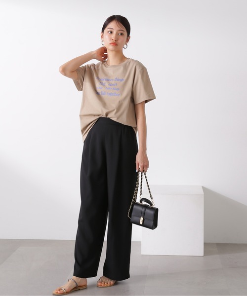 N.（N. Natural Beauty Basic）（エヌエヌナチュラルビューティーベーシック）の「◆麻調イージーパンツ（その他パンツ・レディース・ベージュ/グリーン/ブラック・MEDIUM）」の22枚目の写真