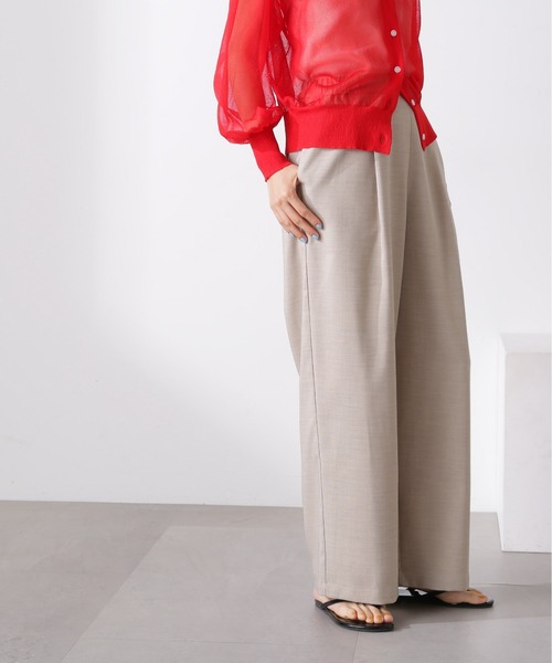 N.（N. Natural Beauty Basic）（エヌエヌナチュラルビューティーベーシック）の「◆麻調イージーパンツ（その他パンツ・レディース・ベージュ/グリーン/ブラック・MEDIUM）」の15枚目の写真