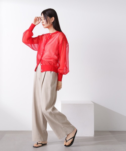 N.（N. Natural Beauty Basic）（エヌエヌナチュラルビューティーベーシック）の「◆麻調イージーパンツ（その他パンツ・レディース・ベージュ/グリーン/ブラック・MEDIUM）」の17枚目の写真