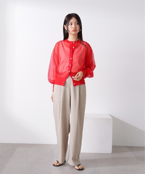 N.（N. Natural Beauty Basic）（エヌエヌナチュラルビューティーベーシック）の「◆麻調イージーパンツ（その他パンツ・レディース・ベージュ/グリーン/ブラック・MEDIUM）」の18枚目の写真