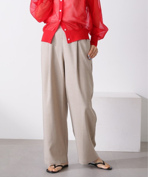 N.（N. Natural Beauty Basic）（エヌエヌナチュラルビューティーベーシック）の「◆麻調イージーパンツ（その他パンツ・レディース・ベージュ/グリーン/ブラック・MEDIUM）」の19枚目の写真