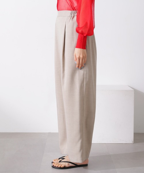 N.（N. Natural Beauty Basic）（エヌエヌナチュラルビューティーベーシック）の「◆麻調イージーパンツ（その他パンツ・レディース・ベージュ/グリーン/ブラック・MEDIUM）」の4枚目の写真