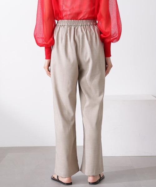 N.（N. Natural Beauty Basic）（エヌエヌナチュラルビューティーベーシック）の「◆麻調イージーパンツ（その他パンツ・レディース・ベージュ/グリーン/ブラック・MEDIUM）」の5枚目の写真