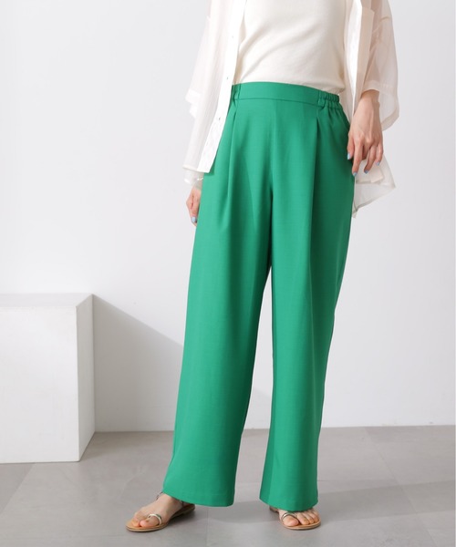 N.（N. Natural Beauty Basic）（エヌエヌナチュラルビューティーベーシック）の「◆麻調イージーパンツ（その他パンツ・レディース・ベージュ/グリーン/ブラック・MEDIUM）」の13枚目の写真