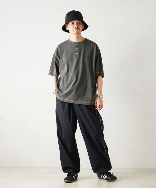 Healthknit（ヘルスニット）の「Healthknit / ヘルスニット 別注 ヘンリーネックTシャツ（Tシャツ/カットソー・メンズ・ブラック系その他/ブラック/アイボリー/ホワイト/ダークブルー・SMALL/MEDIUM/LARGE/X-LARGE）」の6枚目の写真