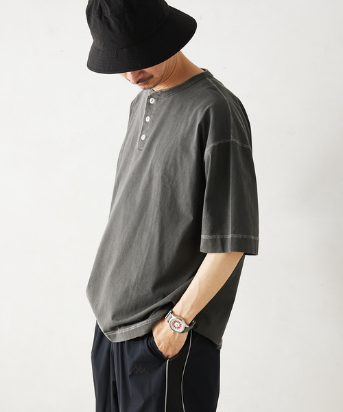 Healthknit（ヘルスニット）の「Healthknit / ヘルスニット 別注 ヘンリーネックTシャツ（Tシャツ/カットソー・メンズ・ブラック系その他/ブラック/アイボリー/ホワイト/ダークブルー・SMALL/MEDIUM/LARGE/X-LARGE）」の15枚目の写真