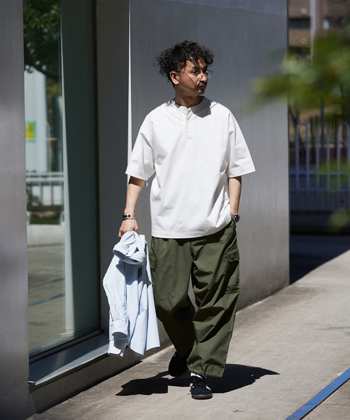 Healthknit（ヘルスニット）の「Healthknit / ヘルスニット 別注 ヘンリーネックTシャツ（Tシャツ/カットソー・メンズ・ブラック系その他/ブラック/アイボリー/ホワイト/ダークブルー・SMALL/MEDIUM/LARGE/X-LARGE）」の20枚目の写真