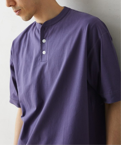 Healthknit（ヘルスニット）の「Healthknit / ヘルスニット 別注 ヘンリーネックTシャツ（Tシャツ/カットソー・メンズ・ブラック系その他/ブラック/アイボリー/ホワイト/ダークブルー・SMALL/MEDIUM/LARGE/X-LARGE）」の5枚目の写真