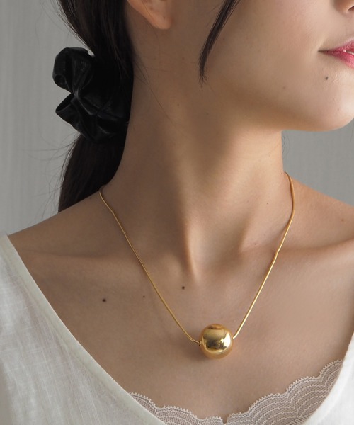 minia（ミニア）の「大ボールスライダーネックレス＜2WAY＞（ネックレス・レディース・シルバー/ゴールド・FREE）」の2枚目の写真