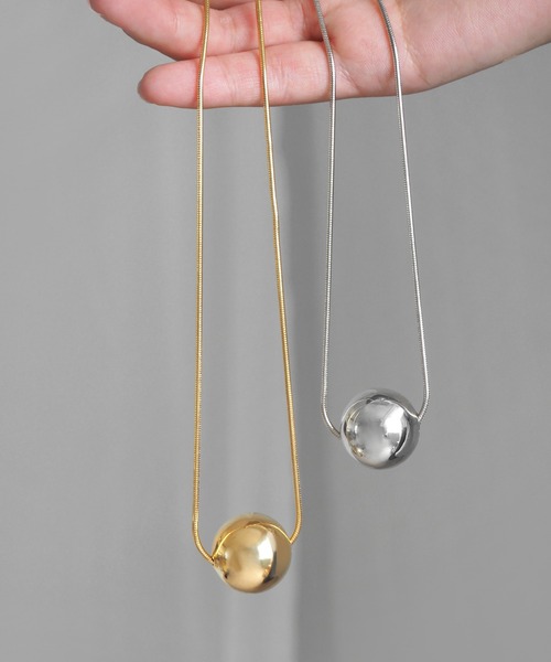 minia（ミニア）の「大ボールスライダーネックレス＜2WAY＞（ネックレス・レディース・シルバー/ゴールド・FREE）」の5枚目の写真