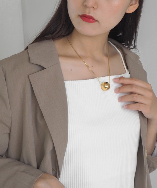 minia（ミニア）の「大ボールスライダーネックレス＜2WAY＞（ネックレス・レディース・シルバー/ゴールド・FREE）」の9枚目の写真