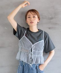 LAKOLE | チュールシャーリングキャミ / 113784(キャミソール)