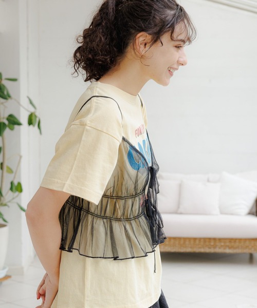 LAKOLE(ラコレ)の「チュールシャーリングキャミ / 113784(キャミソール・レディース・ブラック/イエロー/オフホワイト/ブラック系9/シルバー系1・SMALL/MEDIUM)」の15枚目の写真