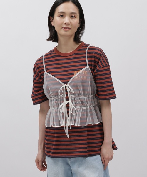 LAKOLE(ラコレ)の「チュールシャーリングキャミ / 113784(キャミソール・レディース・ブラック/イエロー/オフホワイト/ブラック系9/シルバー系1・SMALL/MEDIUM)」の21枚目の写真