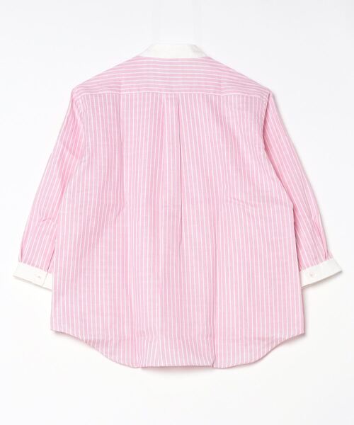 Pitta Re:)（ピッタリ）の「【Pitta Re:)】ふわっとガーゼシャツ 七分袖 綿100% レディースカジュアルシャツ（シャツ/ブラウス・レディース・ピンク・M/LL/L/S）」の2枚目の写真