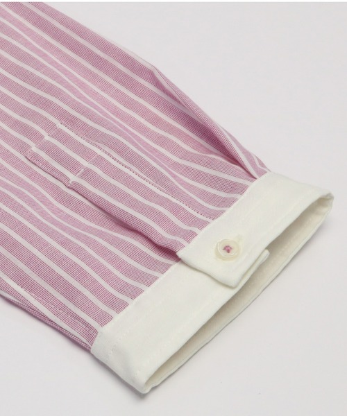 Pitta Re:)（ピッタリ）の「【Pitta Re:)】ふわっとガーゼシャツ 七分袖 綿100% レディースカジュアルシャツ（シャツ/ブラウス・レディース・ピンク・M/LL/L/S）」の4枚目の写真