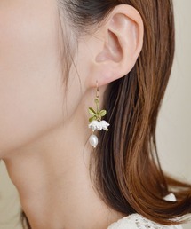 ニッケルフリー すずらんパールピアス