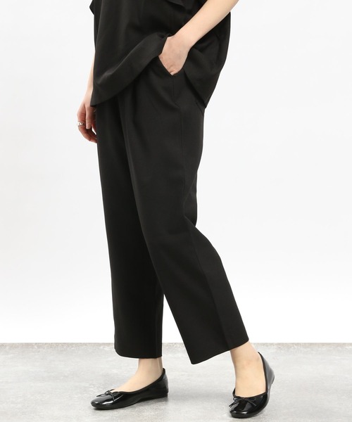 GLOBAL WORK Smile Seed Store（グローバルワーク スマイルシードストア）の「リネンライクタックテーパードパンツ/977011（その他パンツ・レディース・ベージュ/ネイビー/ダークブラウン/ブラック・X-LARGE/LARGE/MEDIUM/SMALL）」の10枚目の写真