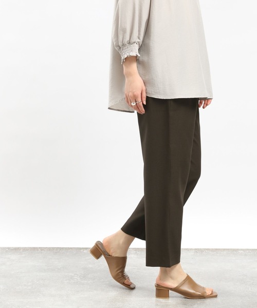GLOBAL WORK Smile Seed Store（グローバルワーク スマイルシードストア）の「リネンライクタックテーパードパンツ/977011（その他パンツ・レディース・ベージュ/ネイビー/ダークブラウン/ブラック・X-LARGE/LARGE/MEDIUM/SMALL）」の21枚目の写真