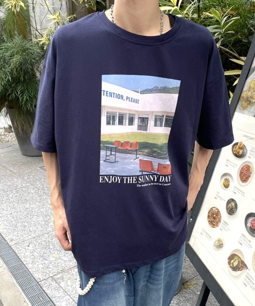 ブローディア BRODIAEA BONJOURロゴプリント半袖Tシャツ【日本製】 （オフホワイト） ブローディア BRODIAEA BONJOURロゴプリント半袖Tシャツ【日本製