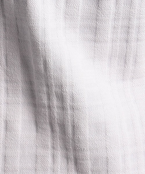 MONSIEUR NICOLE（ムッシュニコル）の「シャドーチェック キーネックTシャツ（Tシャツ/カットソー・メンズ・ホワイト/ライトグレー/ピンク/ブラック・MEDIUM/LARGE/X-LARGE）」の16枚目の写真