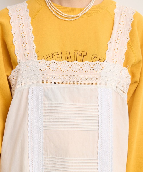 Dot&Stripes CHILD WOMAN(ドットアンドストライプス チャイルドウーマン)の「ワッシャーブロード コットンレース・ピンタック キャミワンピース(ワンピース・レディース・ホワイト・FREE)」の7枚目の写真