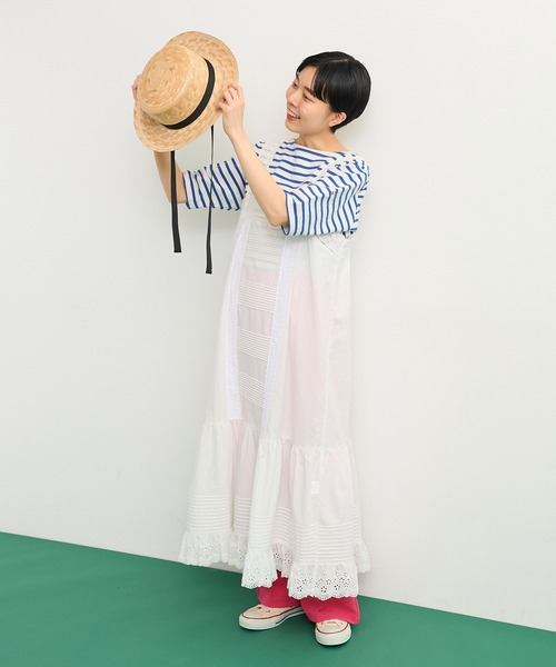 Dot&Stripes CHILD WOMAN(ドットアンドストライプス チャイルドウーマン)の「ワッシャーブロード コットンレース・ピンタック キャミワンピース(ワンピース・レディース・ホワイト・FREE)」の21枚目の写真