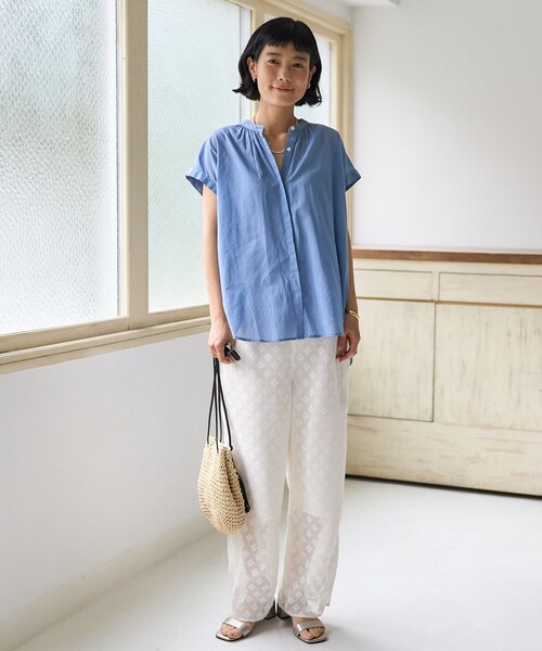 FREAK'S STORE(フリークスストア)の「フラワーメッシュパンツ/イージーパンツ/レースパンツ(その他パンツ・レディース・ブラック/オフホワイト/ブルーグリーン・フリ-)」の19枚目の写真