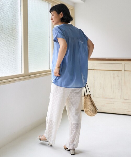 セール】フラワーメッシュパンツ/イージーパンツ/レースパンツ