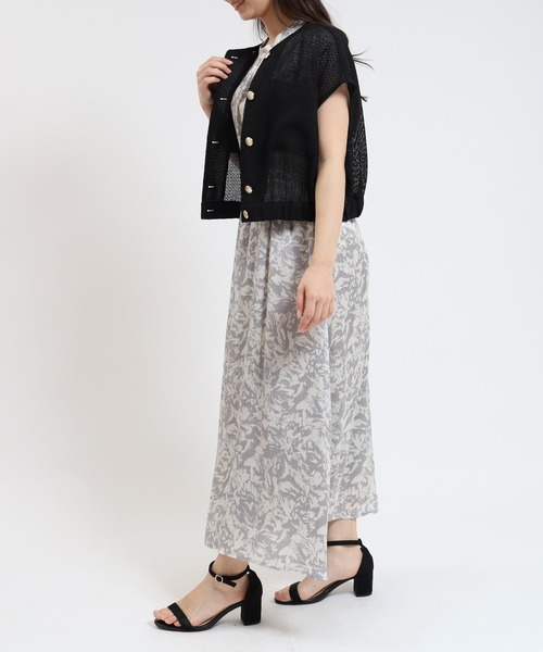 TRUDEA(トルディア)の「カラミレースフレンチカーディガン(カーディガン/ボレロ・レディース・ブラック/ホワイト・MEDIUM/LARGE)」の20枚目の写真