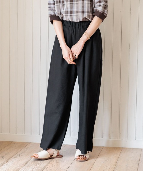 studio CLIP（スタディオクリップ）の「【イージーケア/接触冷感】多機能イージーストレートパンツ[プチ・プラスサイズあり]（その他パンツ・レディース・ブルー/カーキ/ブラック/ベージュ/ブラウン/グレー・SMALL/MEDIUM/LARGE/X-LARGE/XX-LARGE/XXX-LARGE/PF）」の2枚目の写真