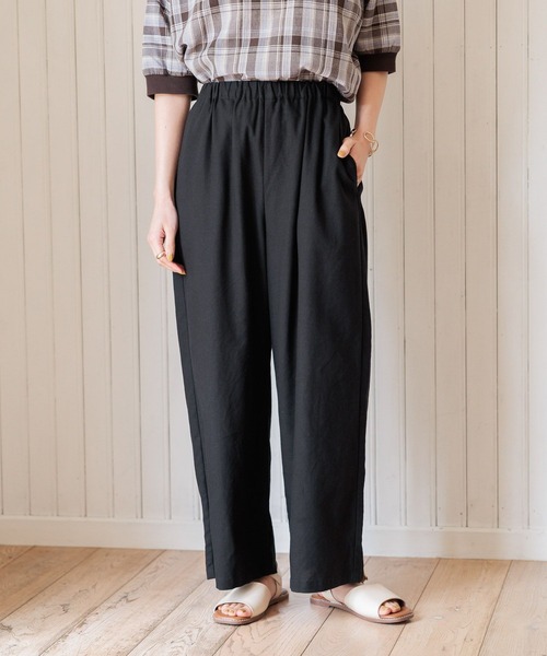 studio CLIP（スタディオクリップ）の「【イージーケア/接触冷感】多機能イージーストレートパンツ[プチ・プラスサイズあり]（その他パンツ・レディース・ブルー/カーキ/ブラック/ベージュ/ブラウン/グレー・SMALL/MEDIUM/LARGE/X-LARGE/XX-LARGE/XXX-LARGE/PF）」の12枚目の写真