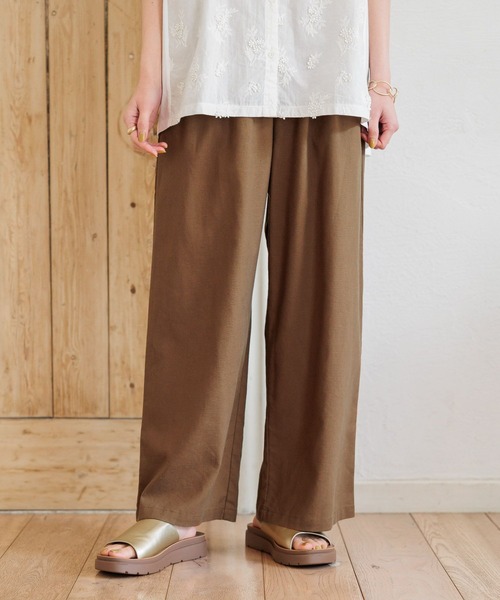 studio CLIP（スタディオクリップ）の「【イージーケア/接触冷感】多機能イージーストレートパンツ[プチ・プラスサイズあり]（その他パンツ・レディース・ブルー/カーキ/ブラック/ベージュ/ブラウン/グレー・SMALL/MEDIUM/LARGE/X-LARGE/XX-LARGE/XXX-LARGE/PF）」の18枚目の写真