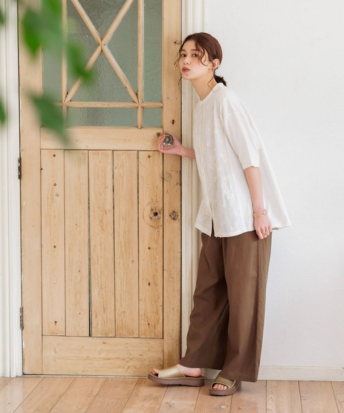 studio CLIP（スタディオクリップ）の「【イージーケア/接触冷感】多機能イージーストレートパンツ[プチ・プラスサイズあり]（その他パンツ・レディース・ブルー/カーキ/ブラック/ベージュ/ブラウン/グレー・SMALL/MEDIUM/LARGE/X-LARGE/XX-LARGE/XXX-LARGE/PF）」の19枚目の写真