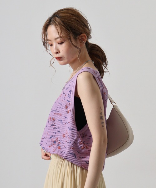 JEMORGAN（ジェーイーモーガン）の「JEMORGAN ワッフル総柄プリント製品染タンクトップ（タンクトップ・メンズ・グレー系2/グレー系1/グリーン系2/パープル系1/ブルー系1/イエロー系1/パープル系2/ブルー系2/イエロー系2/グリーン系1・L/M/XL）」の11枚目の写真