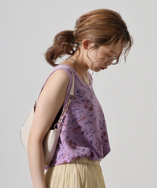 JEMORGAN（ジェーイーモーガン）の「JEMORGAN ワッフル総柄プリント製品染タンクトップ（タンクトップ・メンズ・グレー系2/グレー系1/グリーン系2/パープル系1/ブルー系1/イエロー系1/パープル系2/ブルー系2/イエロー系2/グリーン系1・L/M/XL）」の13枚目の写真