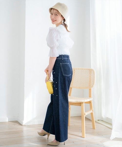 WILLSELECTION（ウィルセレクション）の「パール付きデニムパンツ（デニムパンツ・レディース・インディゴブルー/ブルー・SMALL/MEDIUM）」の5枚目の写真