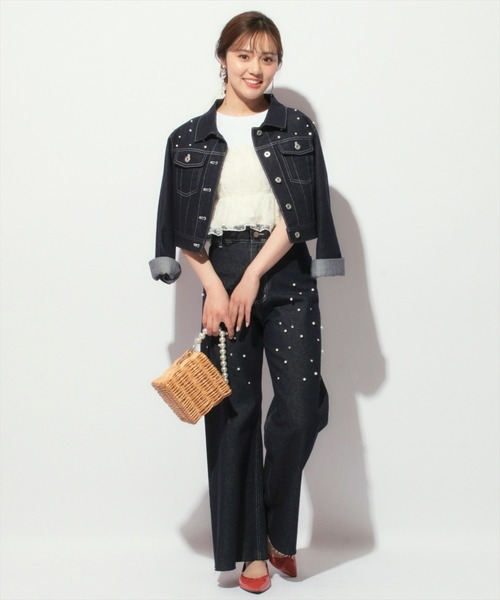WILLSELECTION（ウィルセレクション）の「パール付きデニムパンツ（デニムパンツ・レディース・インディゴブルー/ブルー・SMALL/MEDIUM）」の7枚目の写真