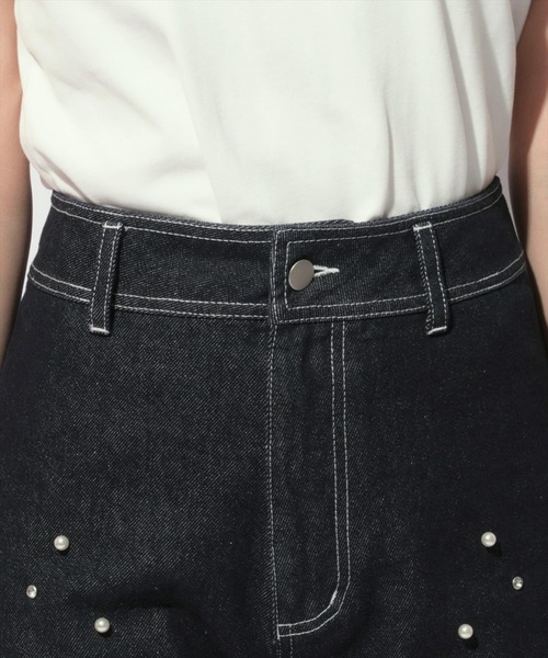 WILLSELECTION（ウィルセレクション）の「パール付きデニムパンツ（デニムパンツ・レディース・インディゴブルー/ブルー・SMALL/MEDIUM）」の11枚目の写真