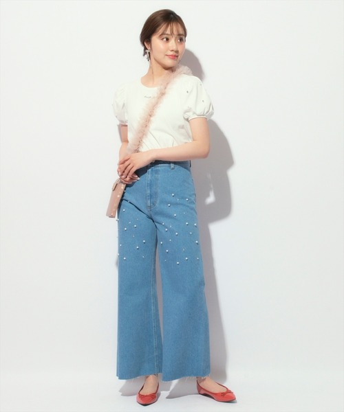 WILLSELECTION（ウィルセレクション）の「パール付きデニムパンツ（デニムパンツ・レディース・インディゴブルー/ブルー・SMALL/MEDIUM）」の18枚目の写真