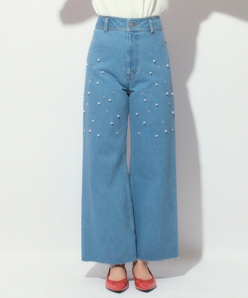 WILLSELECTION（ウィルセレクション）の「パール付きデニムパンツ（デニムパンツ・レディース・インディゴブルー/ブルー・SMALL/MEDIUM）」の21枚目の写真
